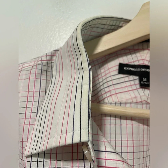 Express Design Studio Modern Fit Checkered Shirt - Medium - Picture 7 of 10